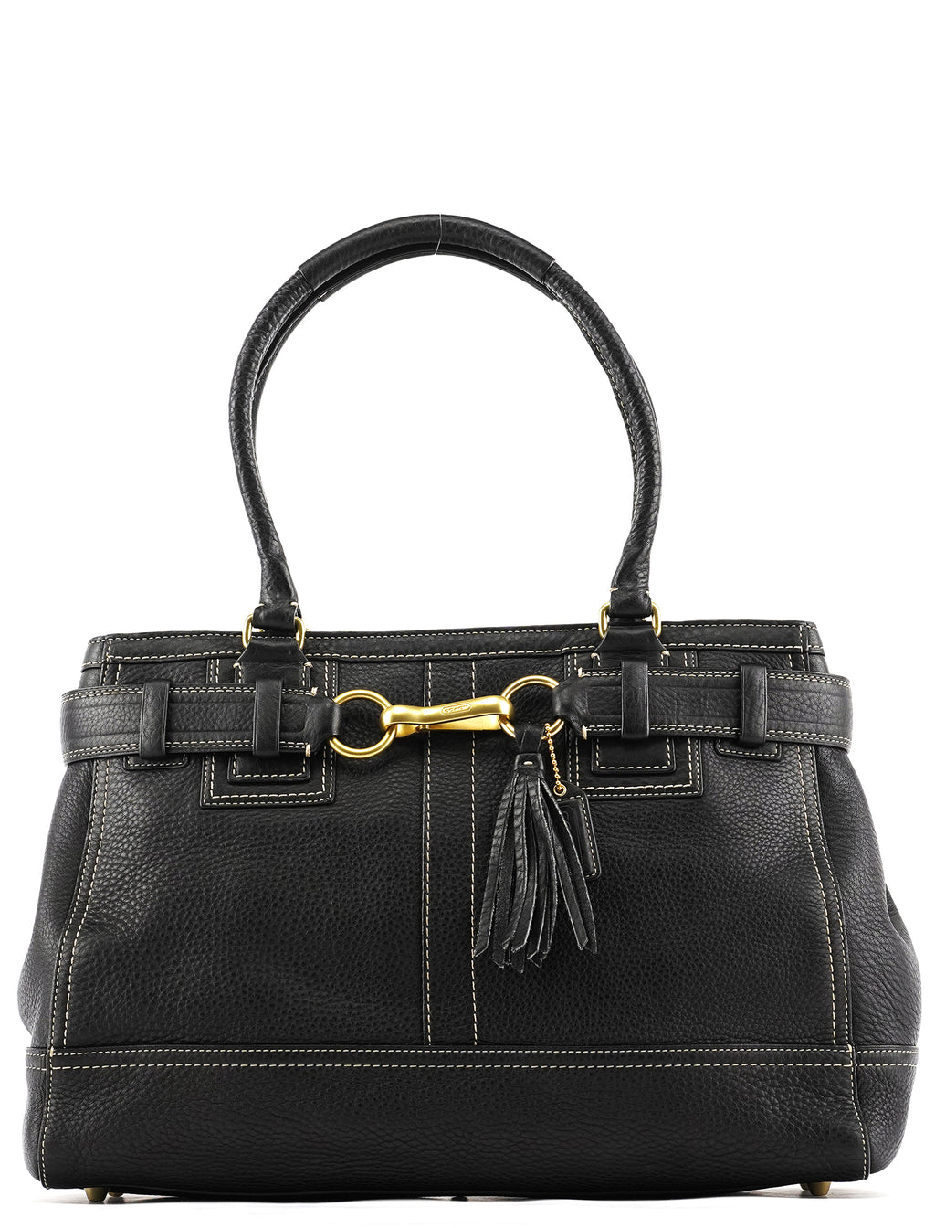 Coach 10213 Black Pebbled Leather Hamptons Tote Bag – Rediscover 