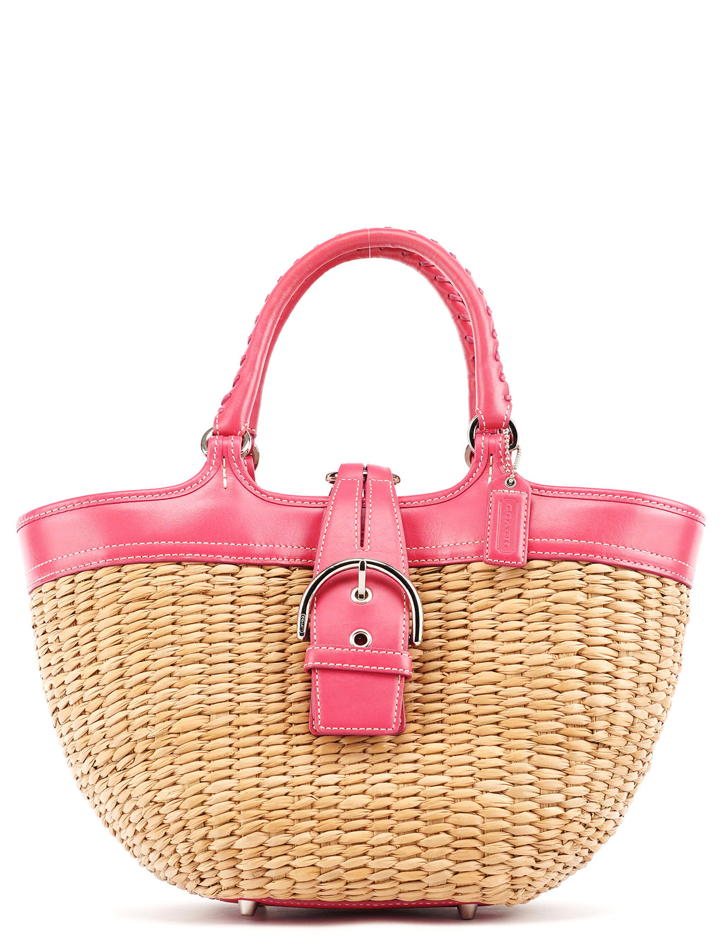 Coach 6271 Pink Beige Woven Straw Soho Tote Bag – Rediscover Vintage