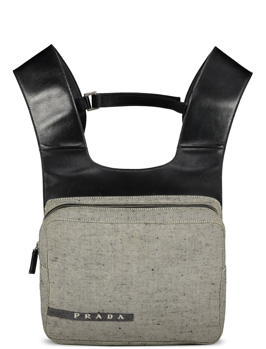 Prada Spring 1999 Black Canvas Chest Rig Backpack  display picture 2