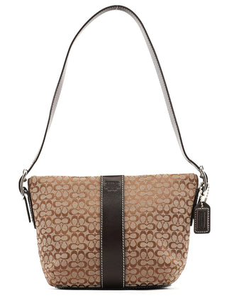 Coach 4771 Beige Brown Signature Shoulder Bag