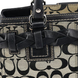 Coach F13065 Hamptons Tote Bag aus Signature Canvas in Grau und Schwarz
