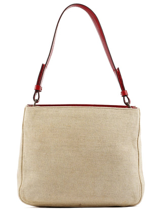B8889 Beige Red Canapa Tea Shoulder Bag