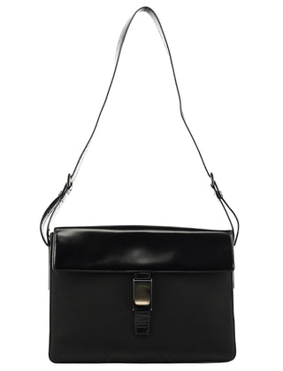 Black Tessuto Spazzolato Nylon Shoulder Bag
