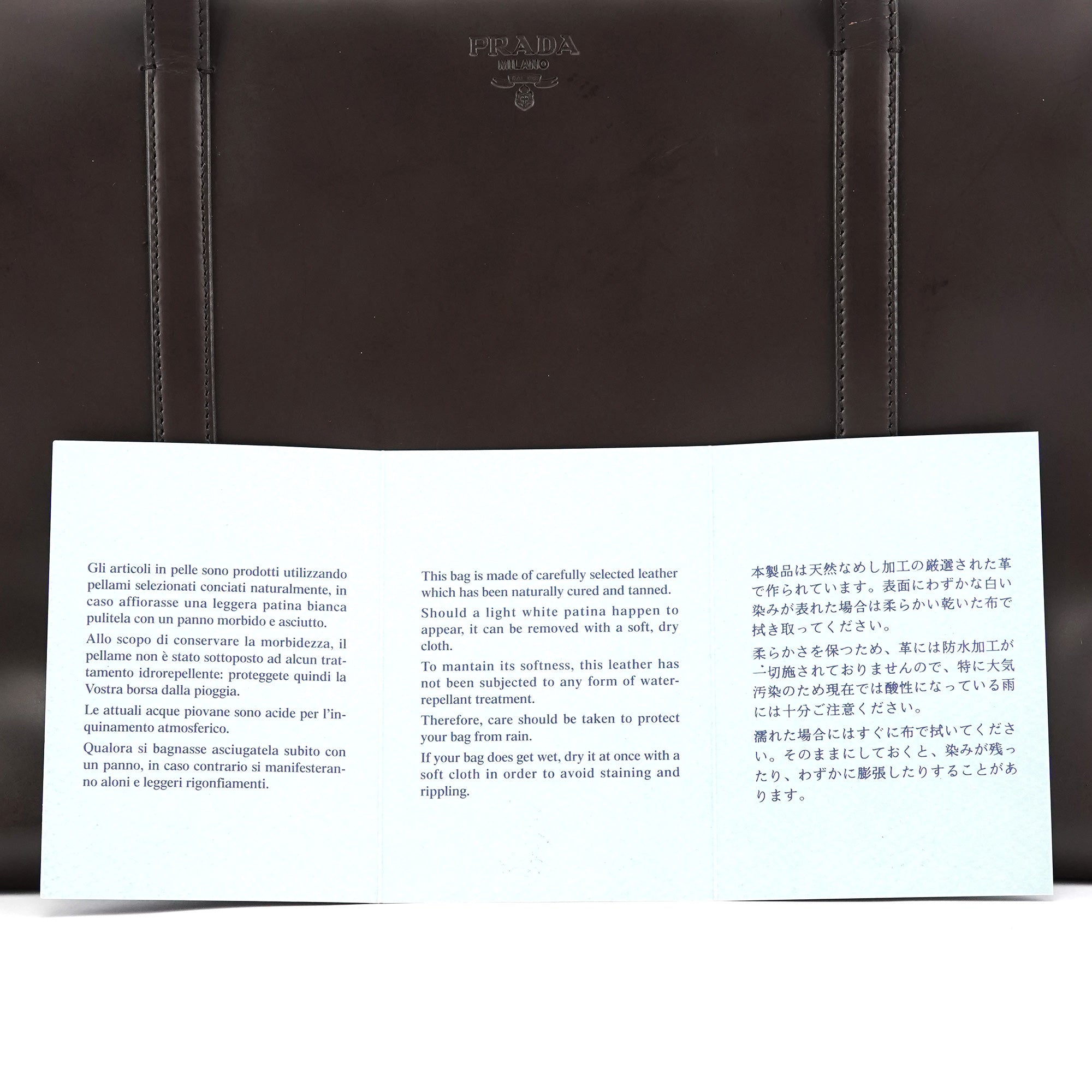 Prada 1995 Sport Clutch Tote Bag aus braunem Spazzolato-Leder