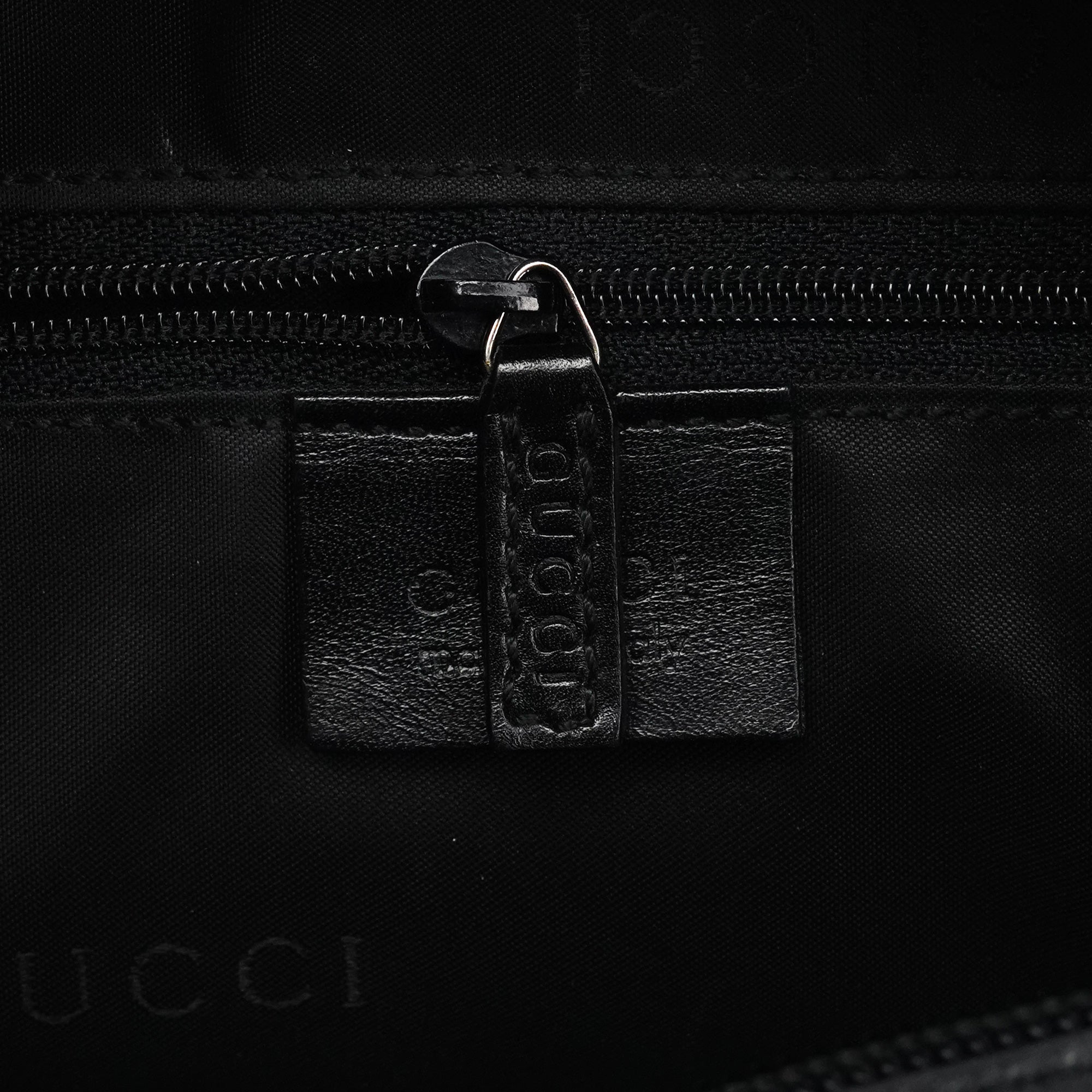 Gucci 000 0531 Black Leather Bamboo Shoulder Bag
