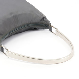 Prada 1998 Black Tessuto Metallo Nylon Shoulder Bag