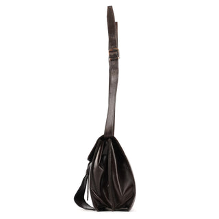 Yves Saint Laurent Brown Leather Flap Shoulder Bag