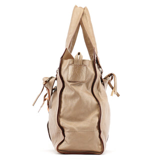 Chloe Metallic Leather Tracy Tote Bag