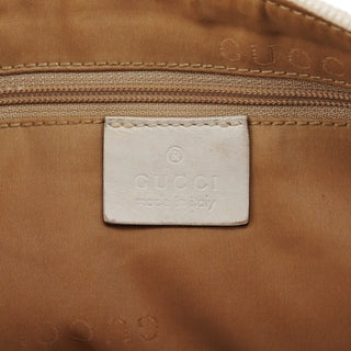 001 3865 Beige White GG Bamboo Shoulder Bag