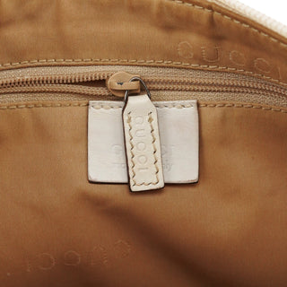 001 3865 Beige White GG Bamboo Shoulder Bag