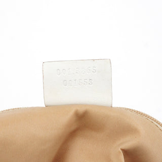 001 3865 Beige White GG Bamboo Shoulder Bag