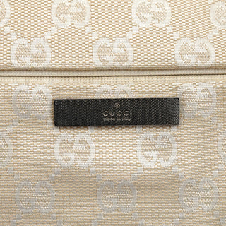 001 3865 Beige White GG Bamboo Shoulder Bag