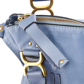 Light Blue Leather Marcie 2-Way Bag