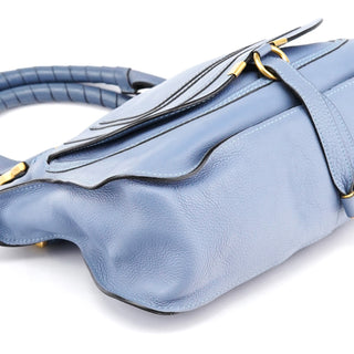 Light Blue Leather Marcie 2-Way Bag