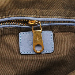 Light Blue Leather Marcie 2-Way Bag