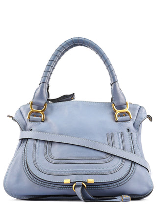 Light Blue Leather Marcie 2-Way Bag