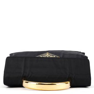 Navy Tessuto Metallo Nylon Top Handle Bag