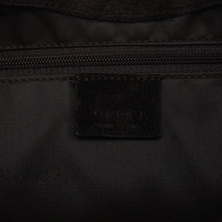 001 3244 Brown Suede Bamboo Shoulder Bag