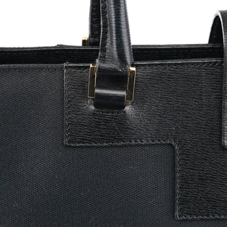 002 1109 Navy Canvas Square G Tote Bag