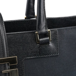 002 1109 Navy Canvas Square G Tote Bag