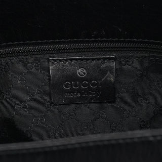 001 4286 Black Calfskin Bucket Shoulder Bag