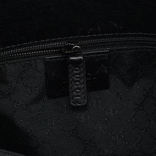 001 4286 Black Calfskin Bucket Shoulder Bag