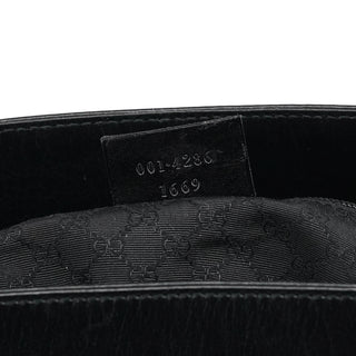 001 4286 Black Calfskin Bucket Shoulder Bag
