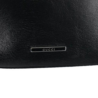 001 4286 Black Calfskin Bucket Shoulder Bag