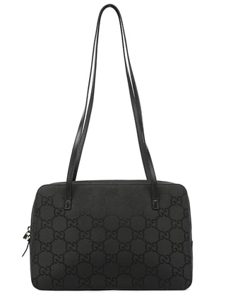 96049 Black GG Nylon Tote Bag