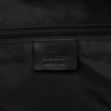 Gucci 000 0833 Black GG Nylon Bamboo Shoulder Bag