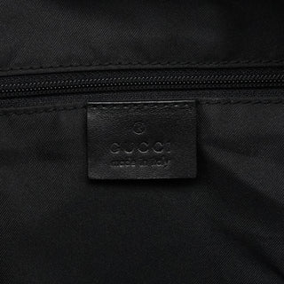 000 0833 Black GG Nylon Bamboo Shoulder Bag