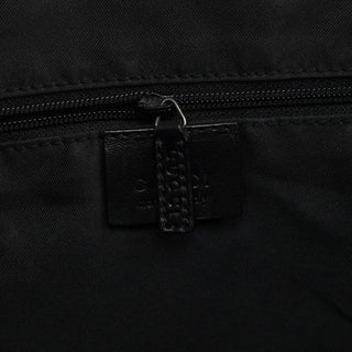 000 0833 Black GG Nylon Bamboo Shoulder Bag