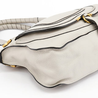 Light Grey Leather Marcie 2-Way Bag