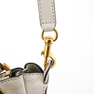 Light Grey Leather Marcie 2-Way Bag