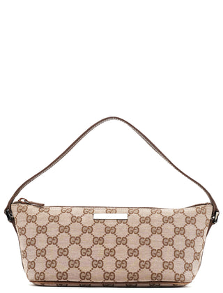 039 1103 Beige Brown GG Boat Pochette