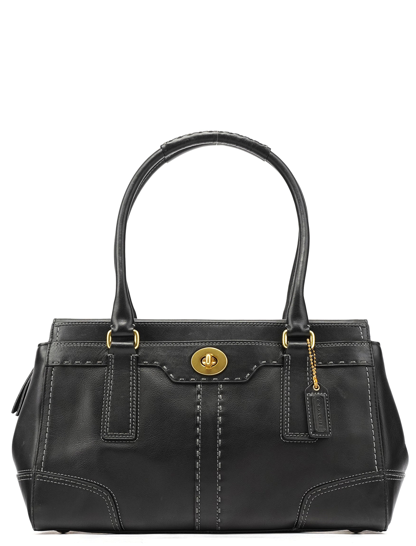 【希少】OLD COACH Dulles Bag leather black Vintage Coach Bags – Rediscover Vintage