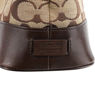 6089 Beige Brown Signature Tote Bag