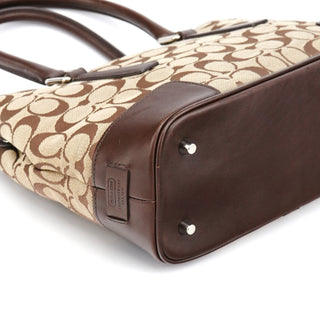 6089 Beige Brown Signature Tote Bag