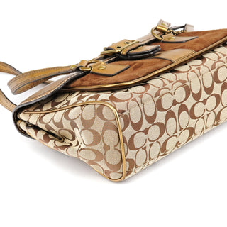 1498 Beige Gold Signature Soho Belt Buckle Tote Bag