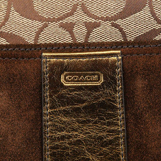 1498 Beige Gold Signature Soho Belt Buckle Tote Bag