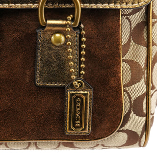 1498 Beige Gold Signature Soho Belt Buckle Tote Bag