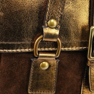 1498 Beige Gold Signature Soho Belt Buckle Tote Bag