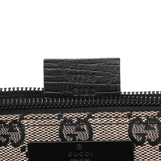 07198 Beige Matte Black GG Boat Pochette