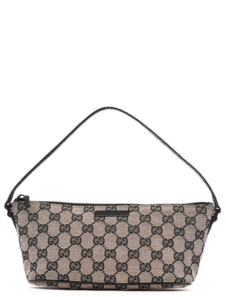 07198 Beige Matte Black GG Boat Pochette