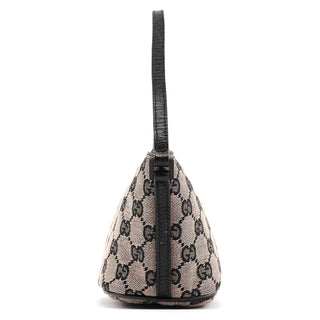 07198 Beige Matte Black GG Boat Pochette