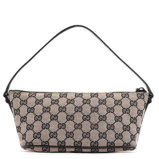 07198 Beige Matte Black GG Boat Pochette