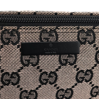 07198 Beige Matte Black GG Boat Pochette