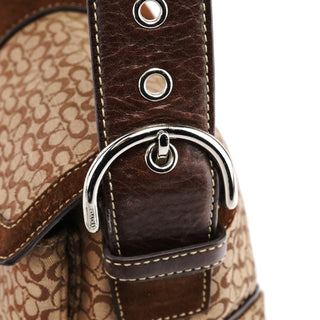 1463 Beige Brown Signature Soho Shoulder Bag
