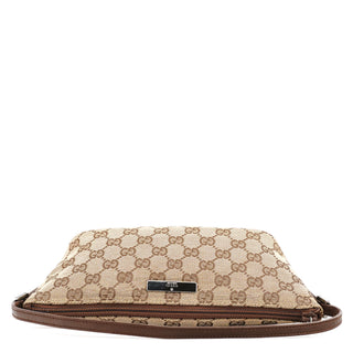 07198 Beige Brown GG Boat Pochette