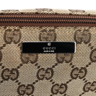 07198 Beige Brown GG Boat Pochette